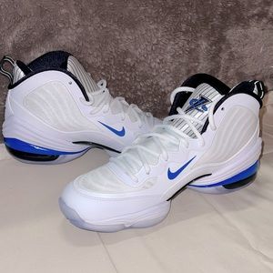 nike air penny 5 orlando home, US Mens size 10, white and game royal